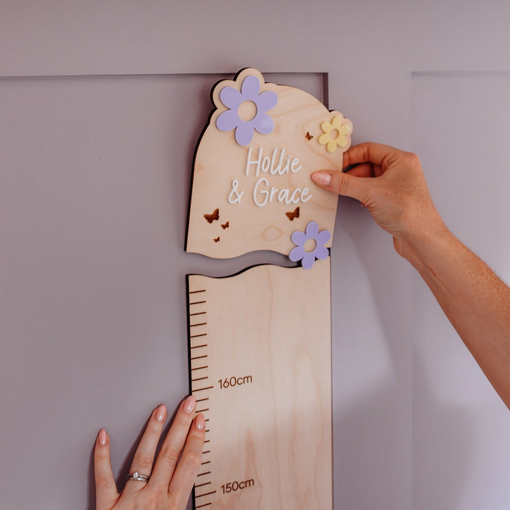 Personalised Flower Height Chart - Flowers