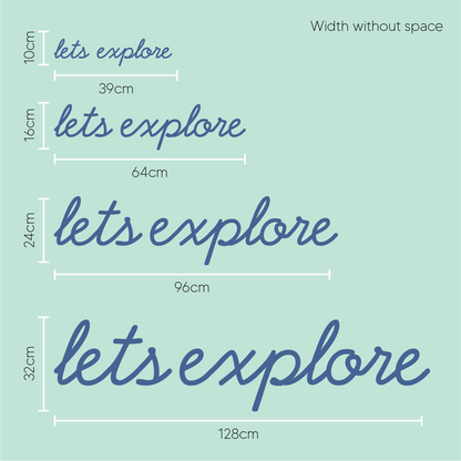 Lets Explore Wall Sign