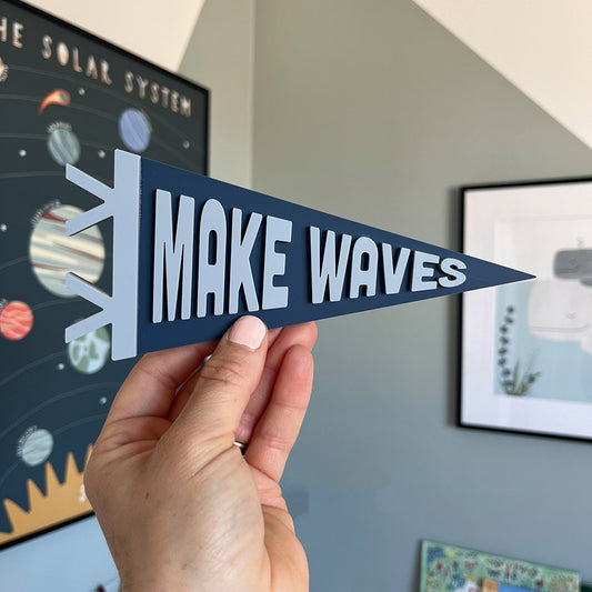 Make Waves Mini Pennant