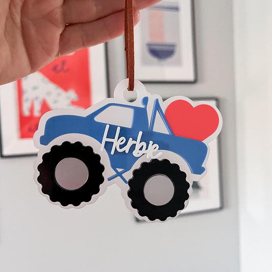 Valentine's Monster Truck Keyring/Tag