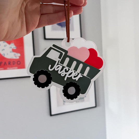 Valentine's Dumper Truck Keyring/Tag