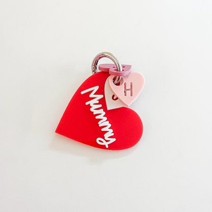 Family Heart Keyring