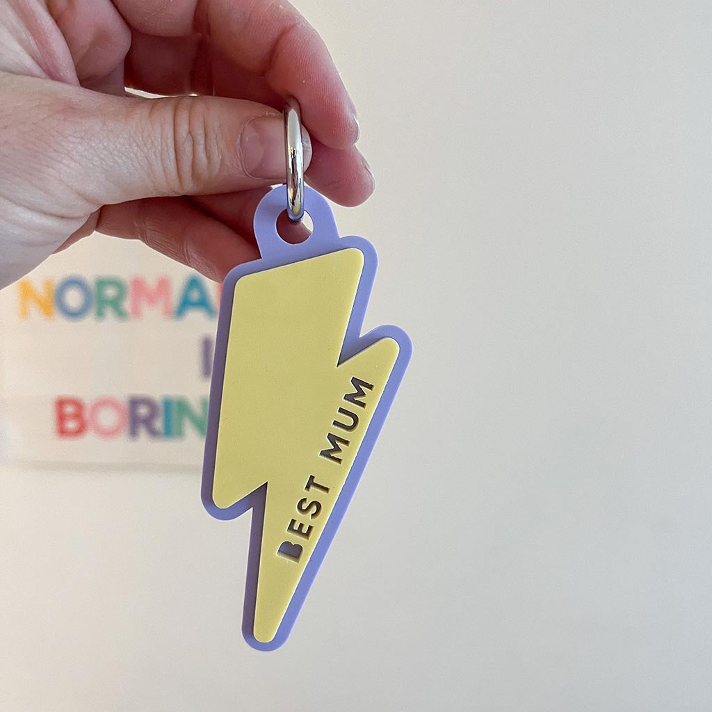 Supermum Personalised Lightening Keyring