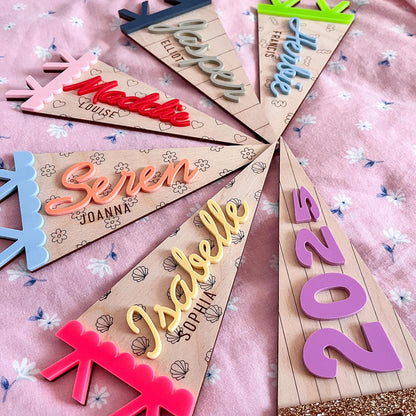 Mini Name Flag Shells