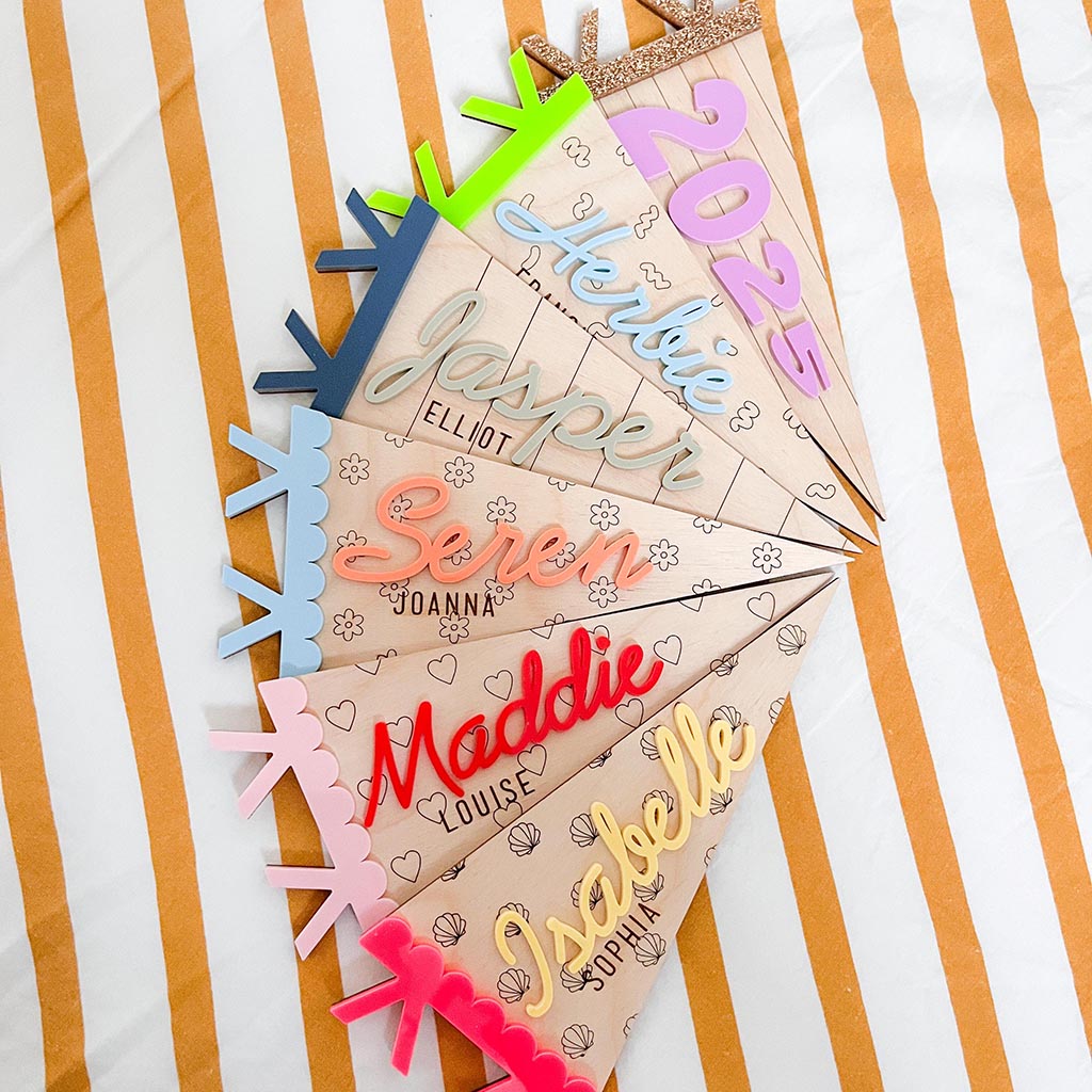 Mini Name Flag Shells