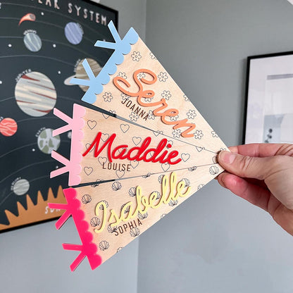 Mini Name Flag Shells