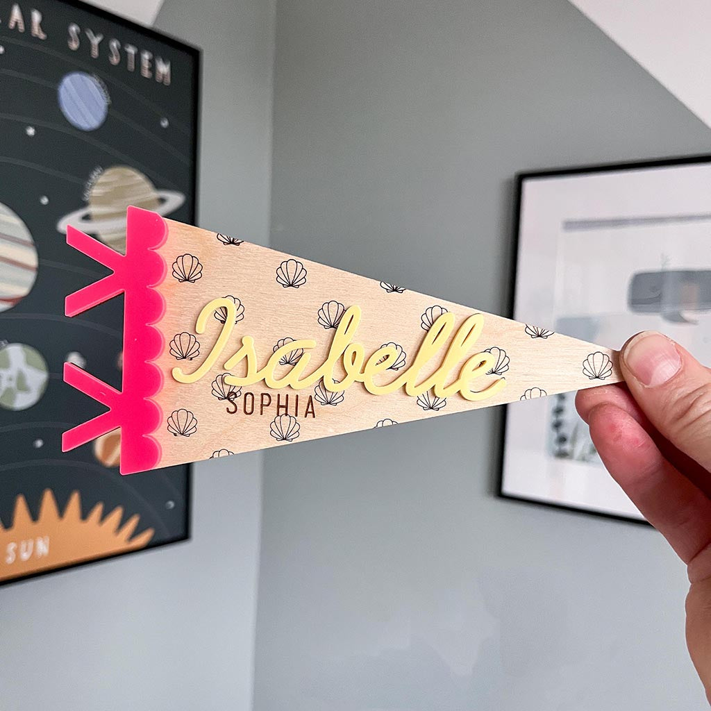 Mini Name Flag Shells