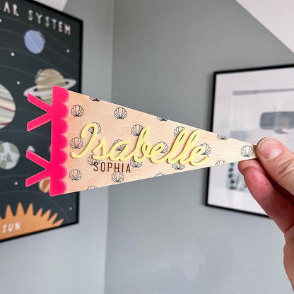 Mini Name Flag Shells