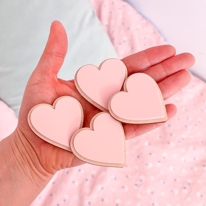 Set of pink heart wall decorations for a colourful child's bedroom