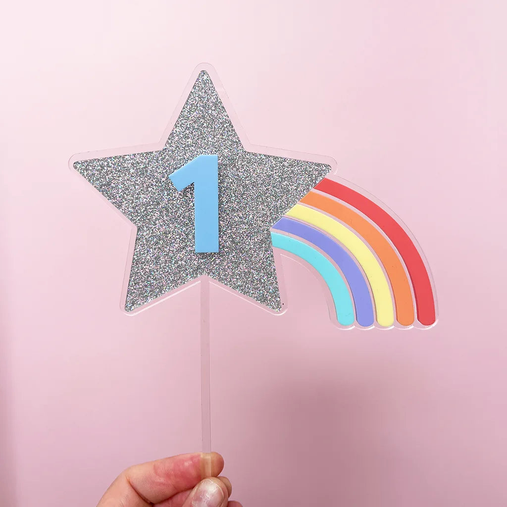 Rainbow Star Cake Topper