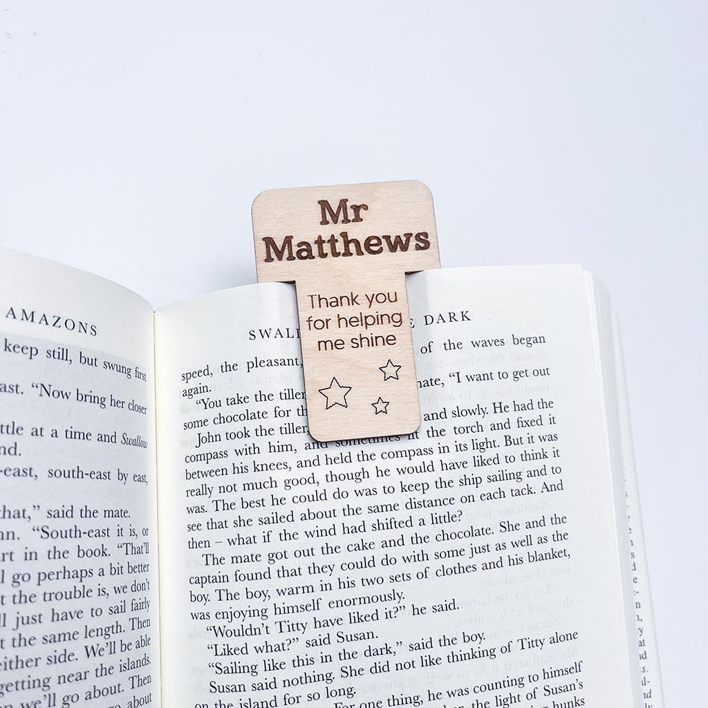 Personalised Teacher Book Mark