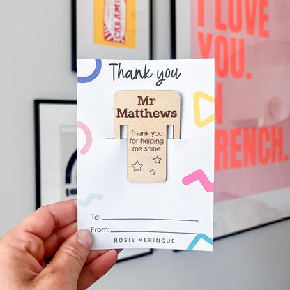 Personalised Teacher Book Mark
