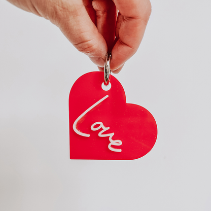 Love Heart Keyring/Tag