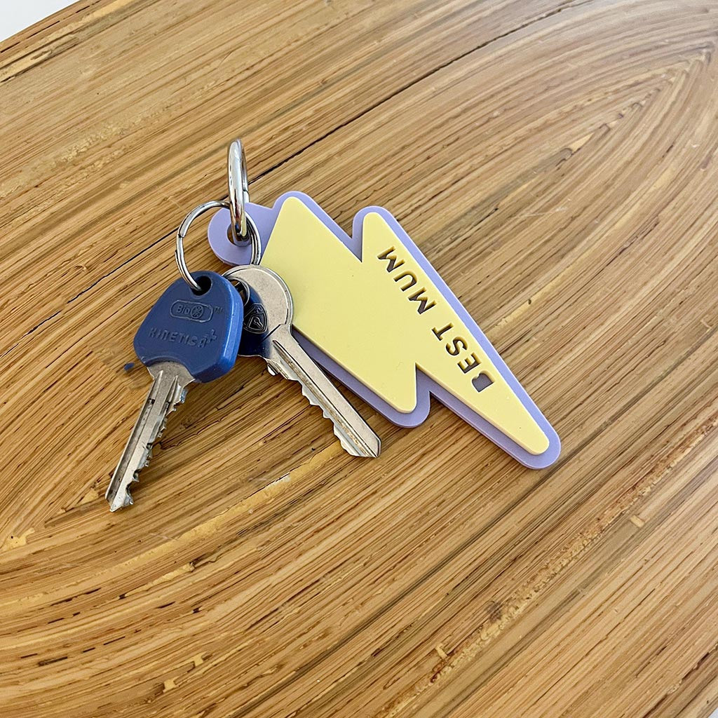 Supermum Personalised Lightening Keyring
