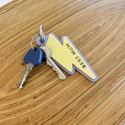 Supermum Personalised Lightening Keyring