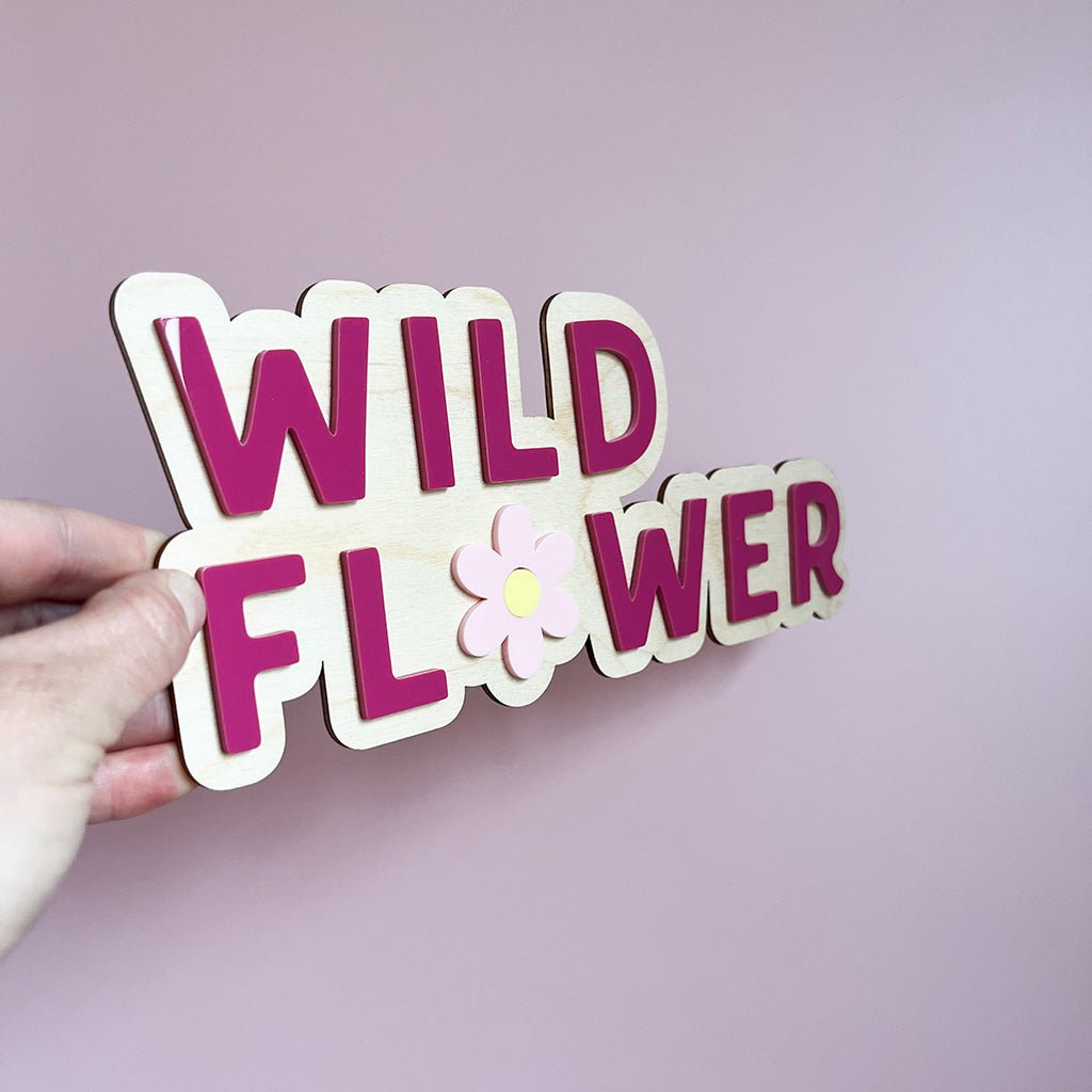Wild Flower Wall Sign