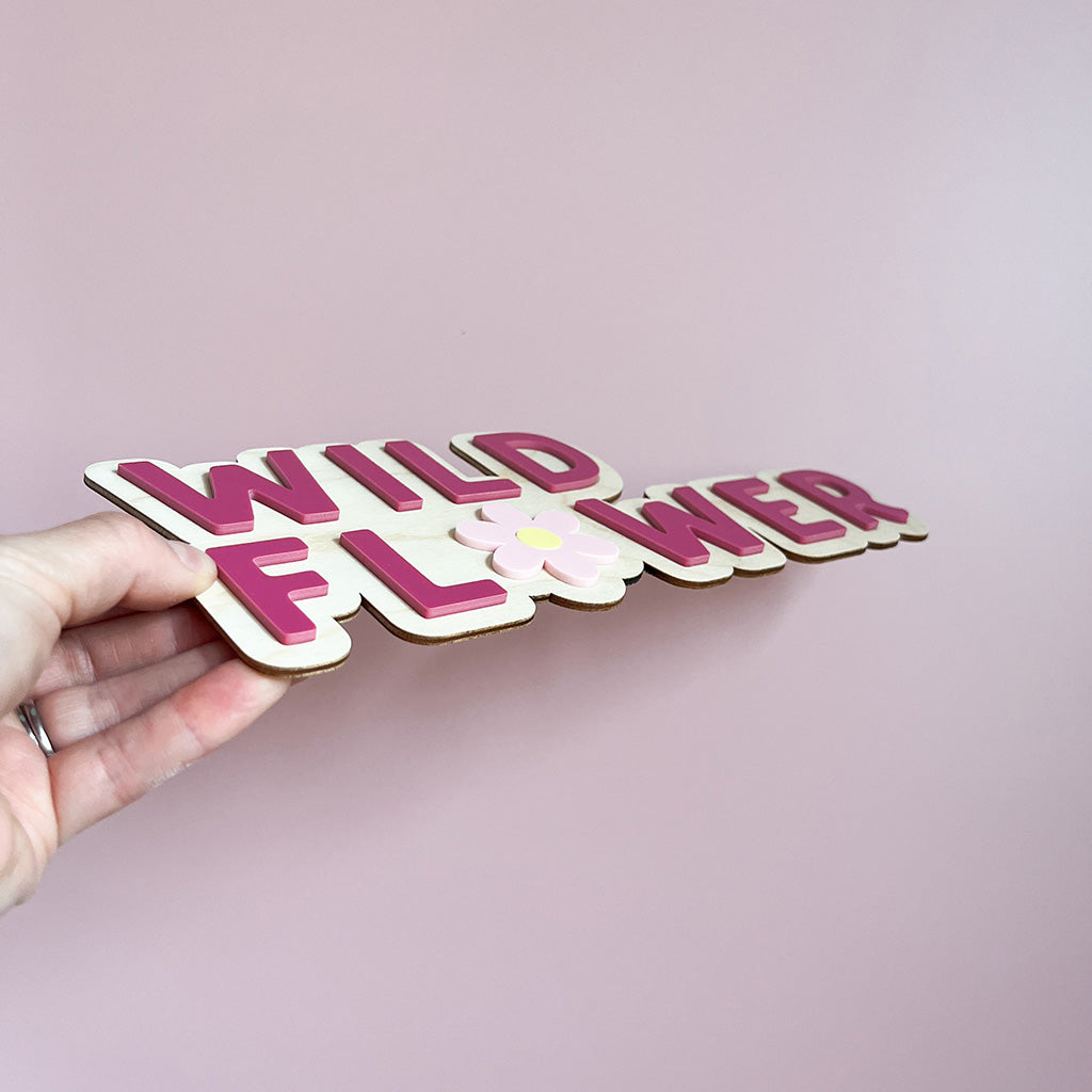 Wild Flower Wall Sign