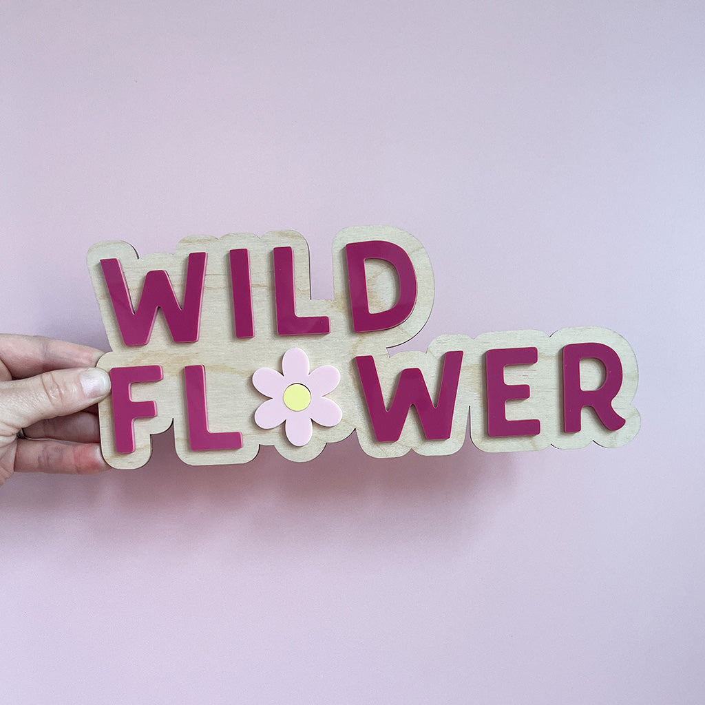 Wild Flower Wall Sign