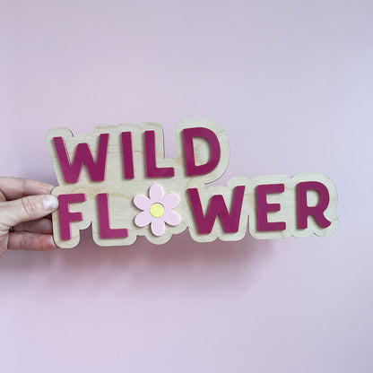Wild Flower Wall Sign