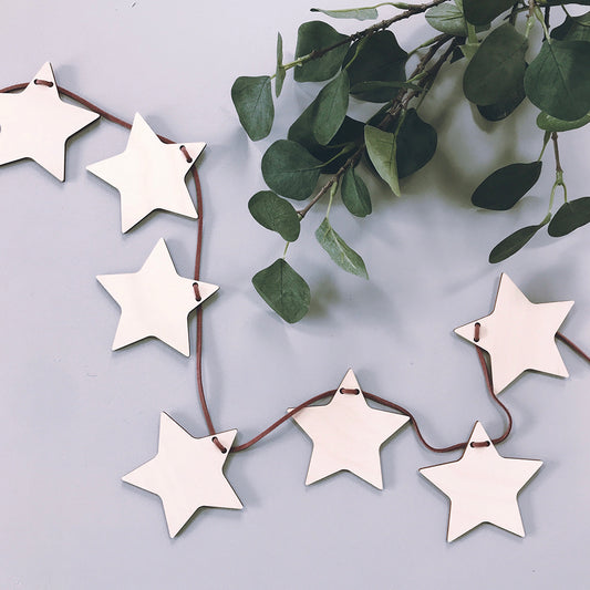 Star Garland | Scandi-Style Wooden Christmas Decoration