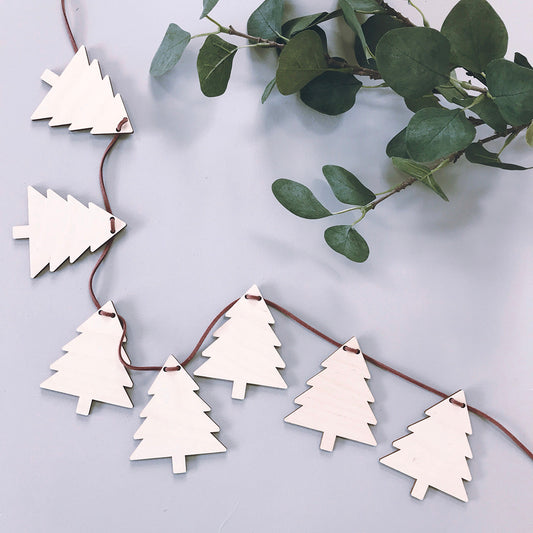 Tree Garland | Scandi-Style Wooden Christmas Decoration