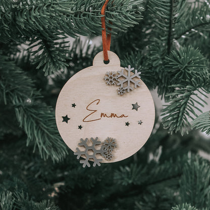 Snow & Star Personalised Bauble