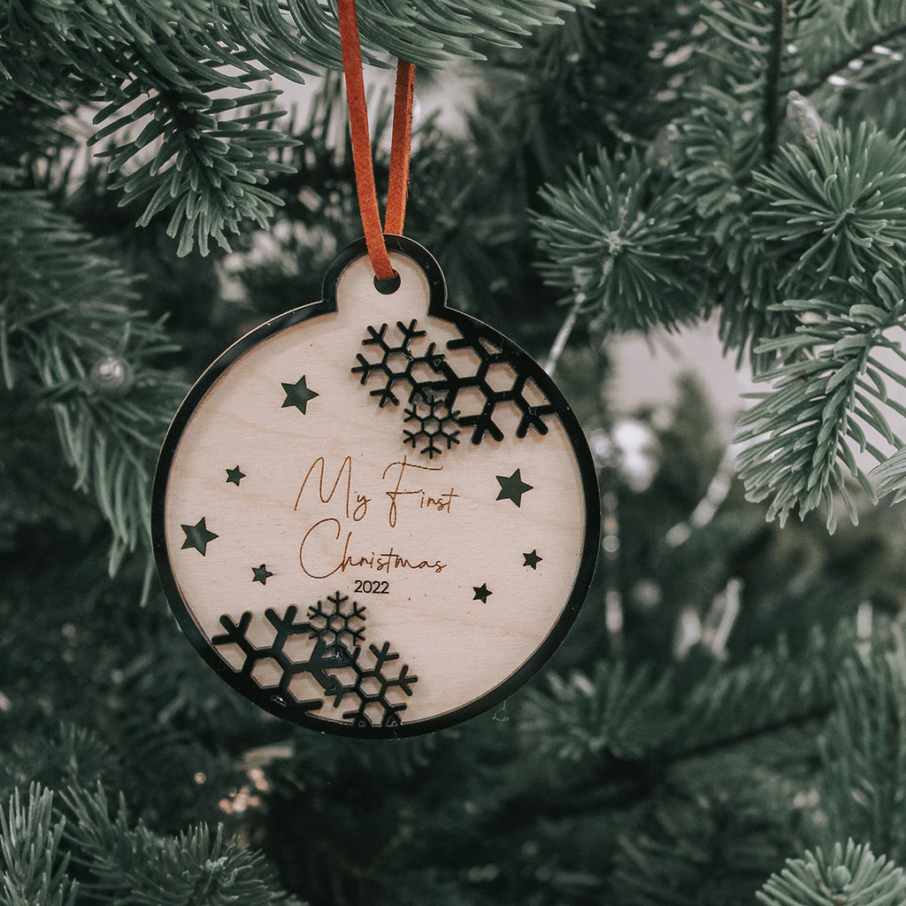 Snowflake First Christmas Bauble