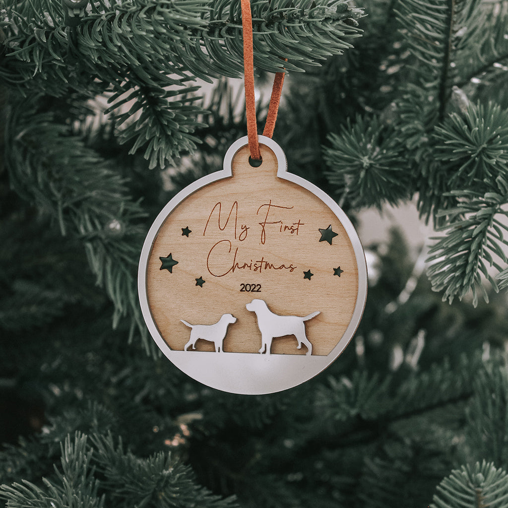 Dog First Christmas Bauble