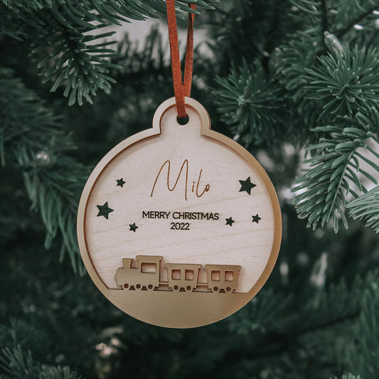 Train Personalised Bauble