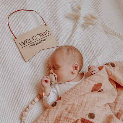 Welcome Tiny Human Plaque
