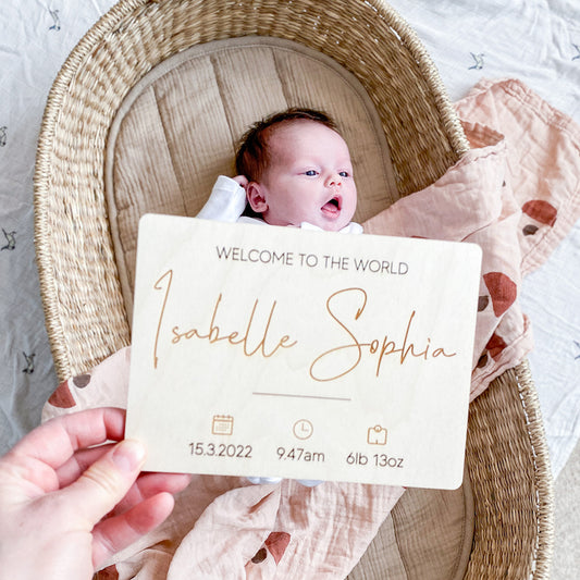 Welcome to the World Birth Plaque