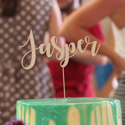 Beautiful laser cut poplar plywood cake topper. A perfect gift that can be personalised.