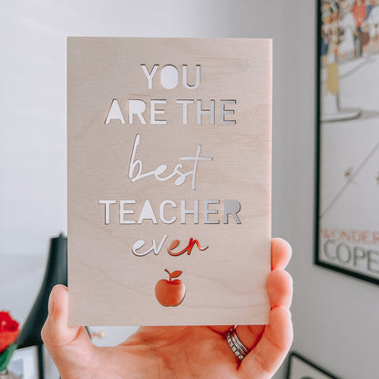 Best Teacher Postcard Personalised