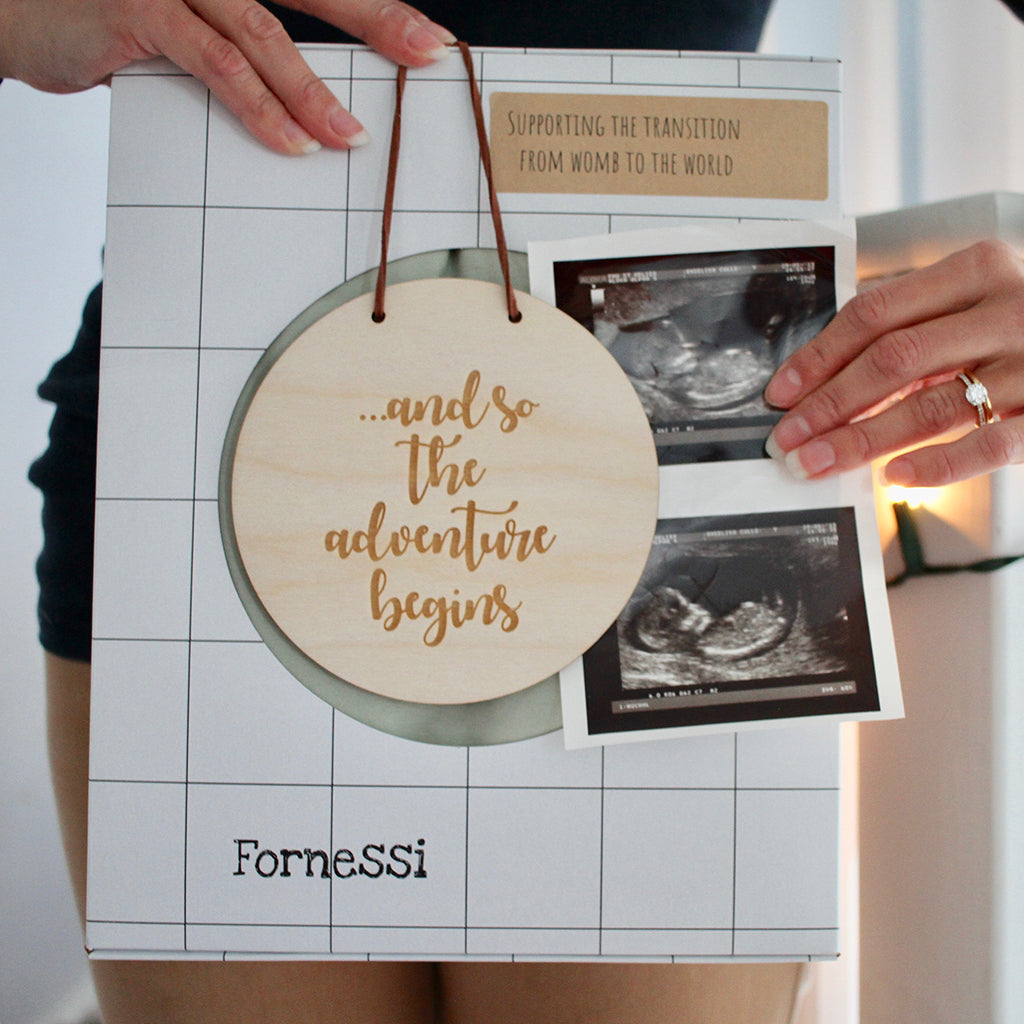 Adventure Plaque | Wooden Pregnancy Announcement Sign | Rosie Meringue