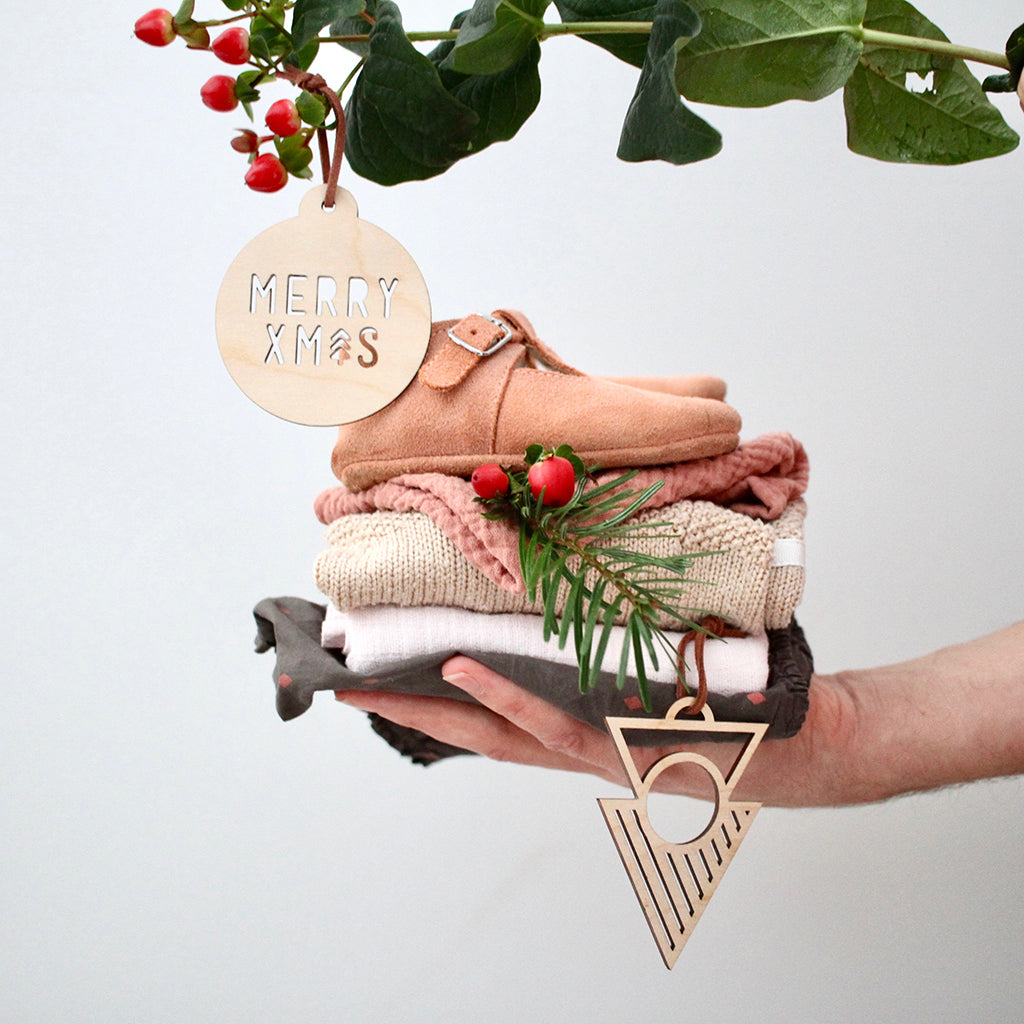 Merry Xmas Bauble | Scandi-Style Wooden Christmas Decoration